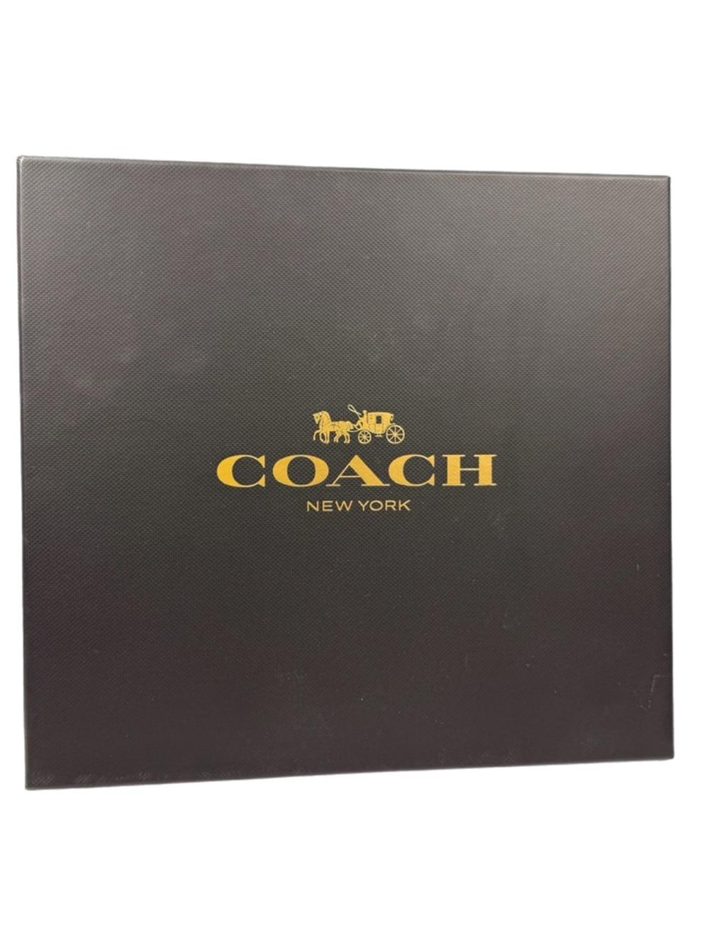 Coach New York | Black Gift Box with Gold Logo & Gold Interior